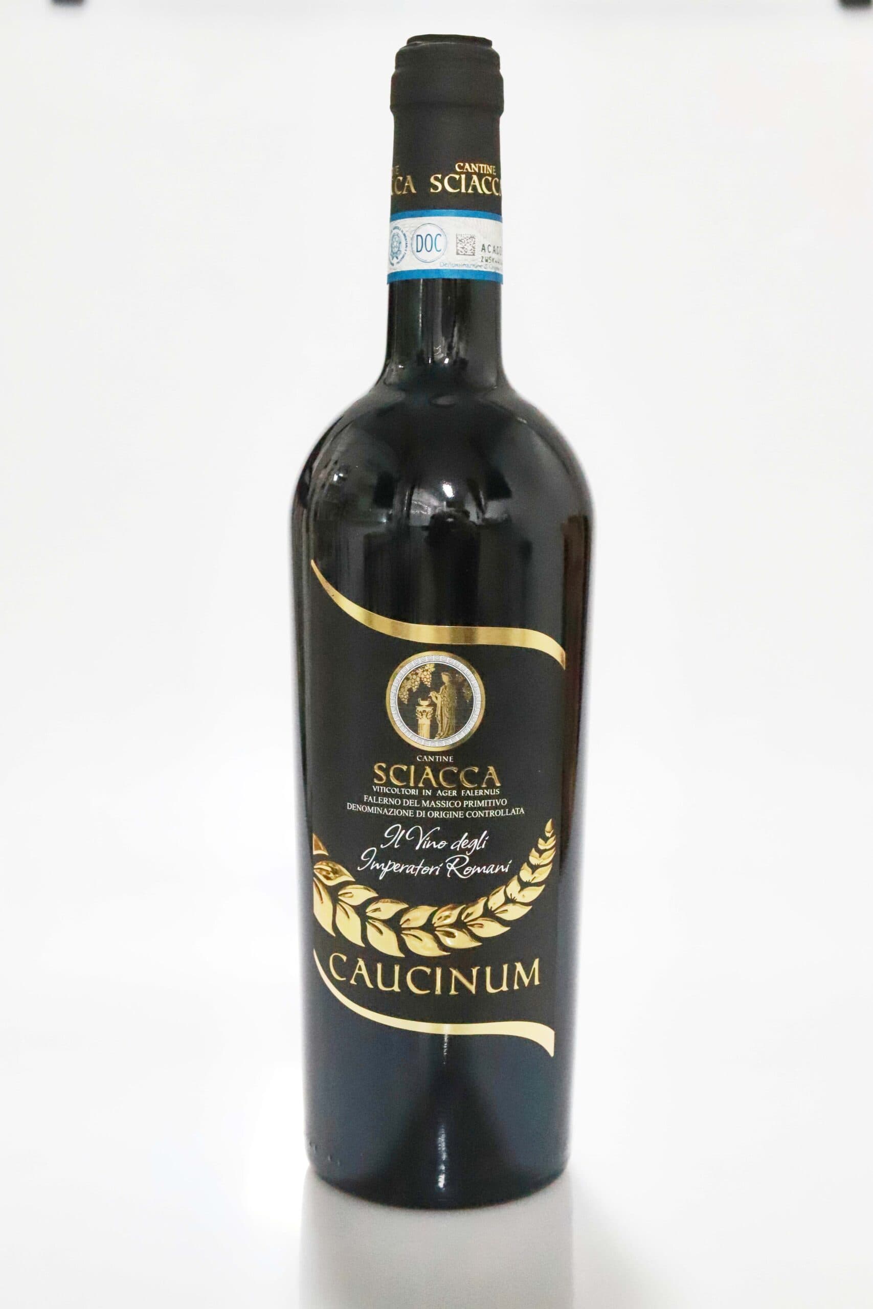 Caucinum bottle, front label