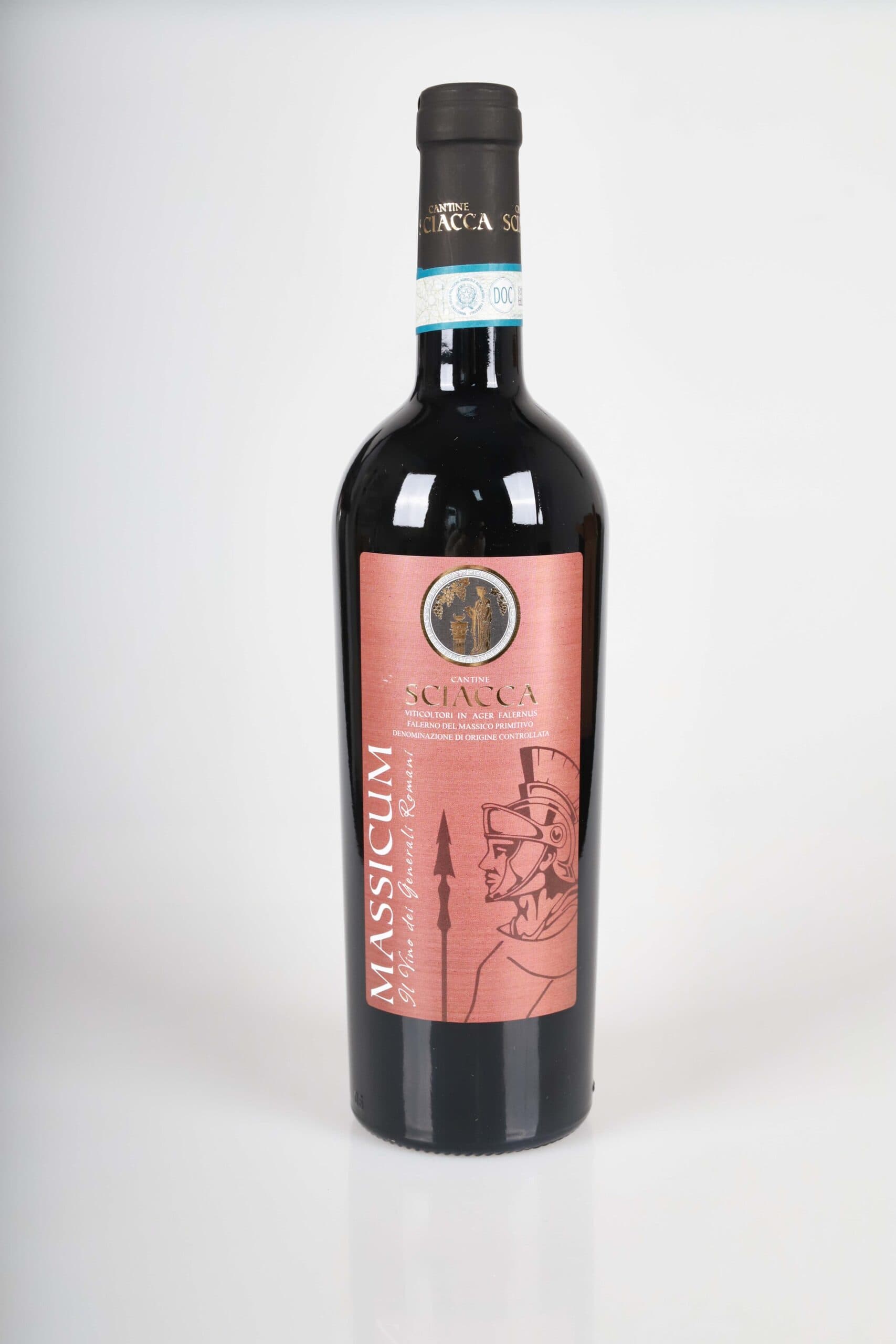 Massicum bottle, front label