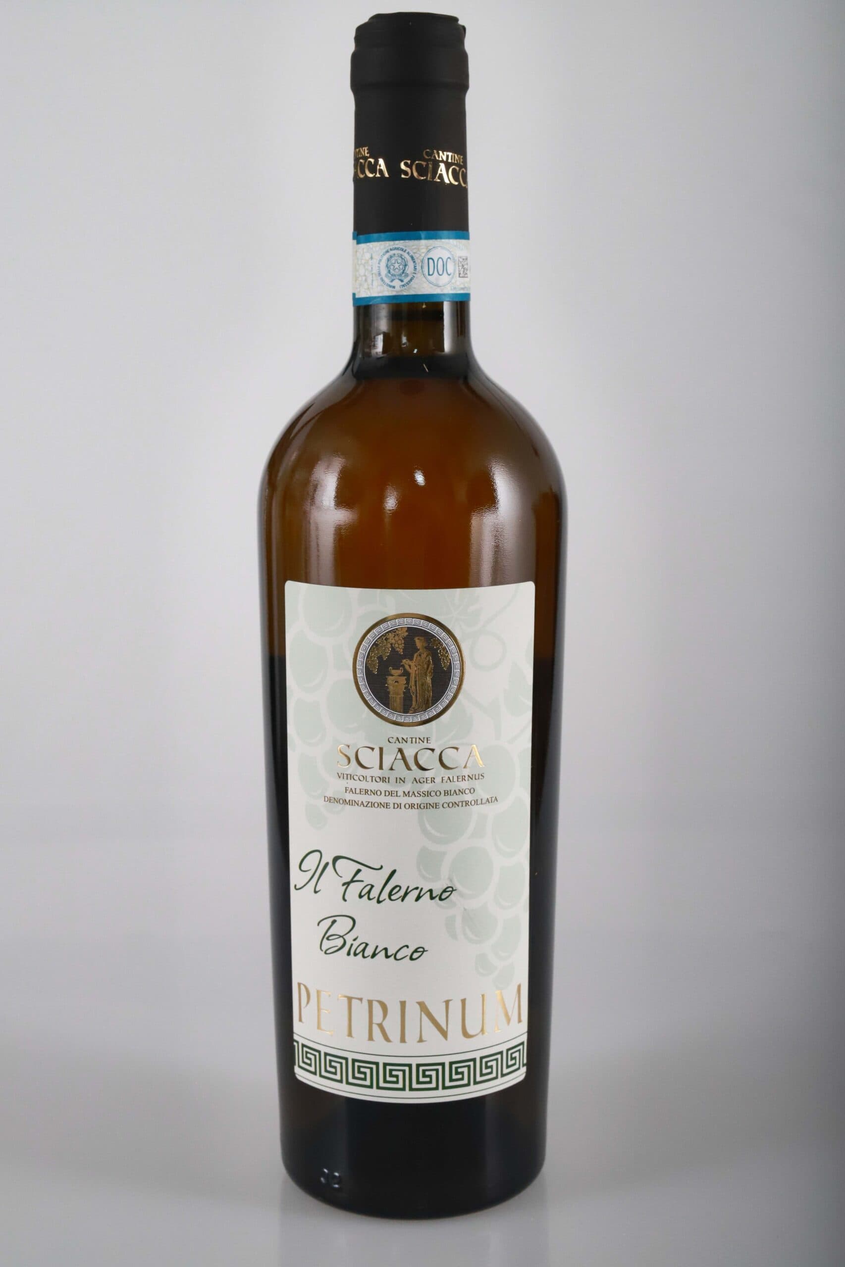 Bottiglia Petrinum, etichetta fronte