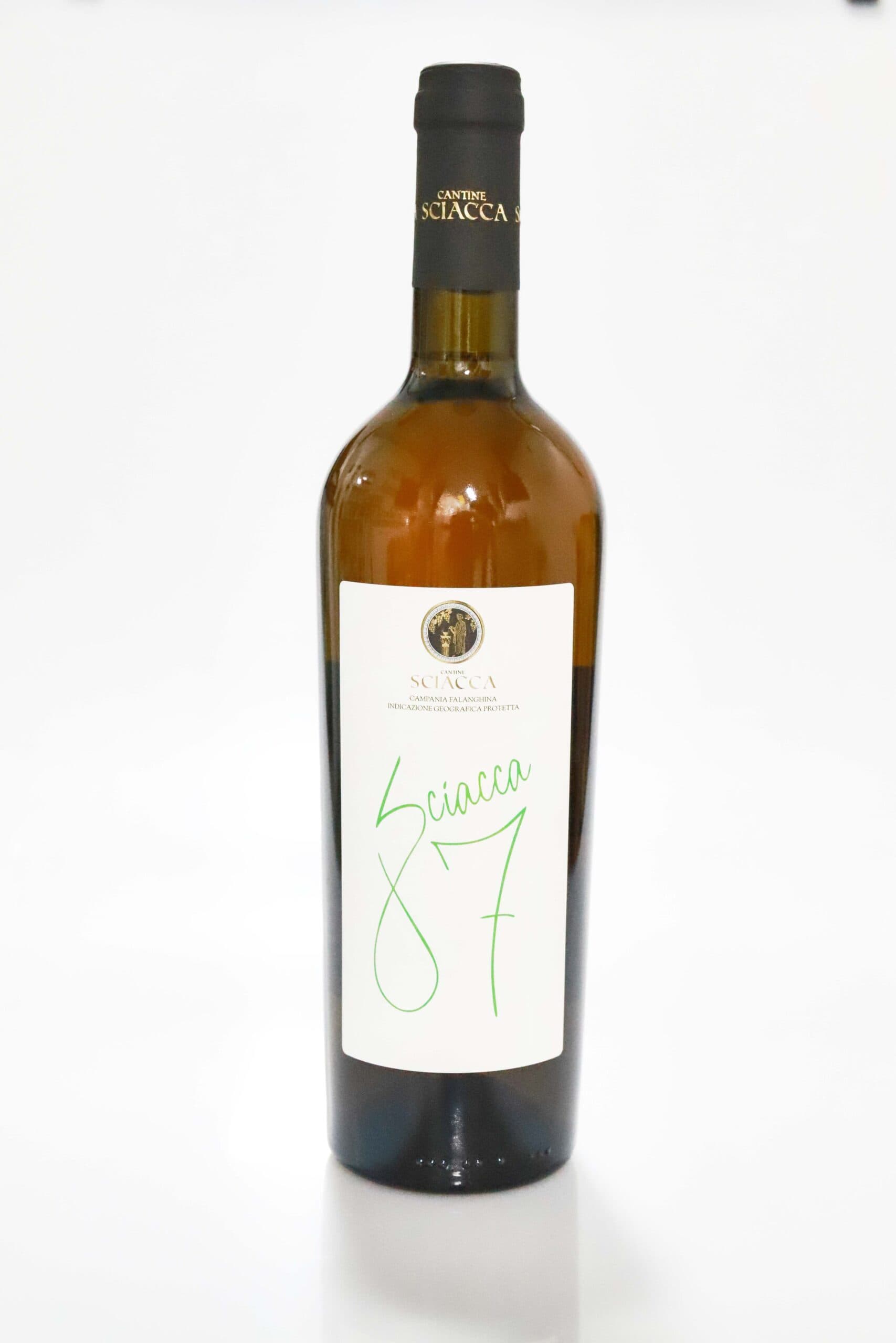 Sciacca 87 Falanghina bottle, front label